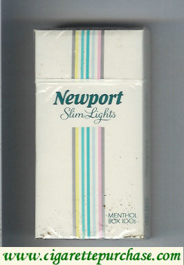 Newport Slim Lights Menthol 100s cigarettes hard box